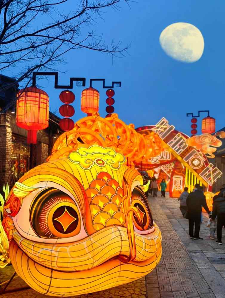 宿迁新春灯会四大展区光影璀璨传统文化与现代艺术交融(图6)