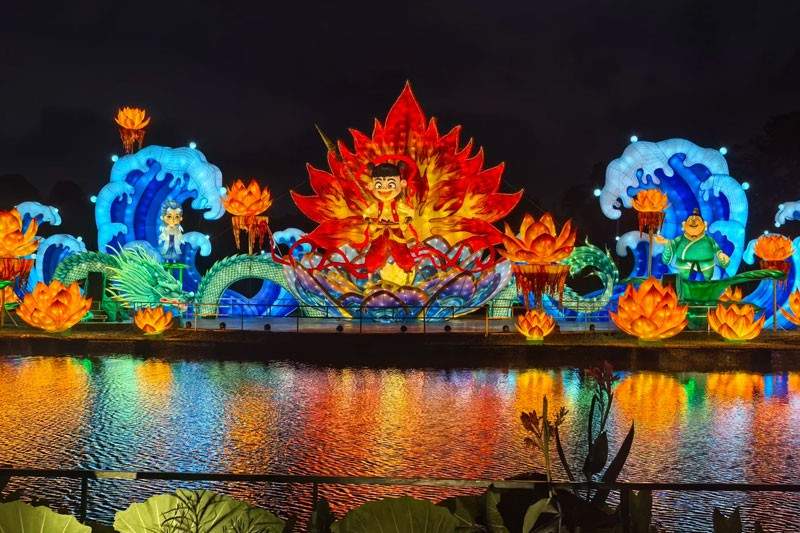 南宁夜花园创新融合光影艺术与传统文化(图10)