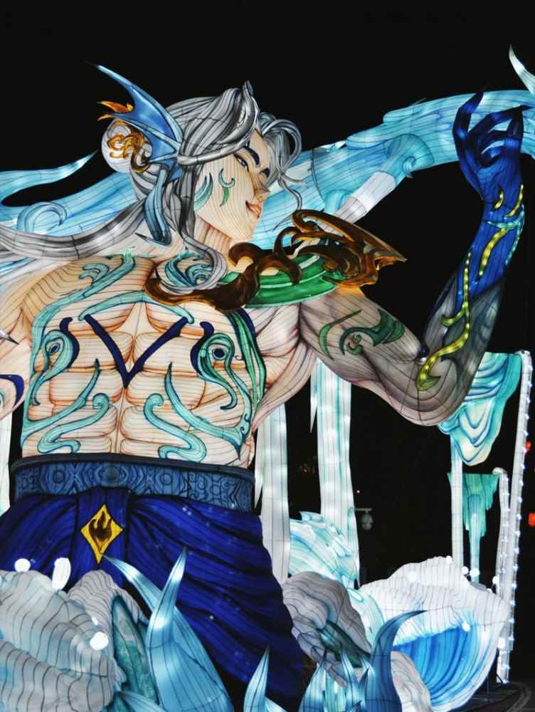 唐山南湖春节灯会：传统与科技共绘新春画卷(图11)