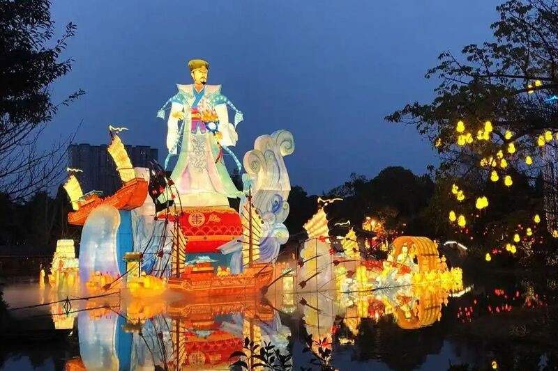 7.jpg 沉浸式三国灯展点亮蓉城,科技与传统融合新体验(图6)