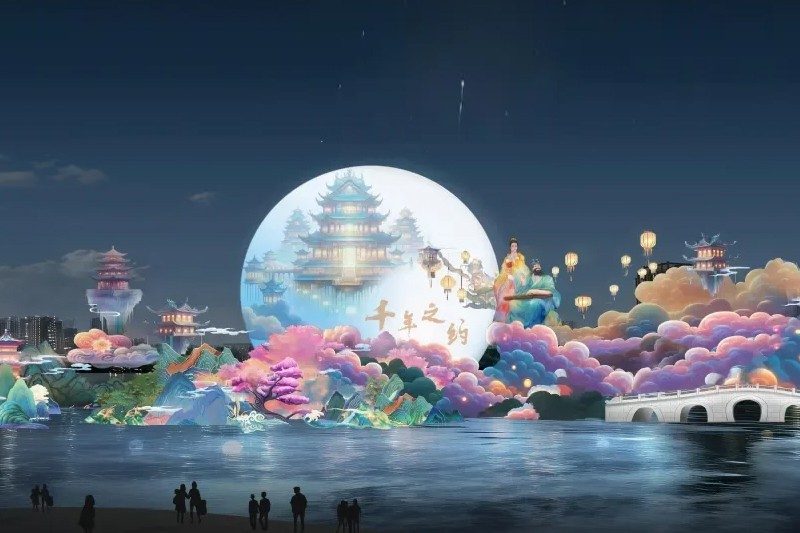 ppp1.jpg 惠州西湖东坡文化灯会融合传统工艺与现代光影技术(图2)