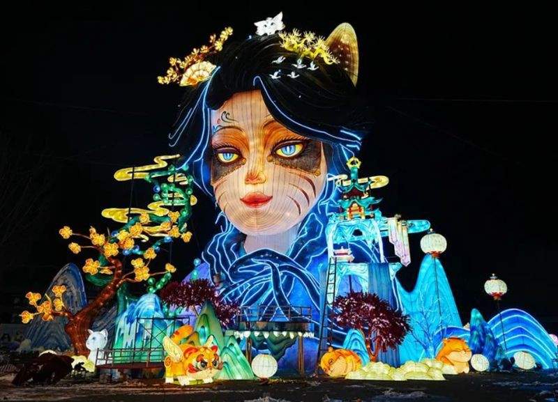 淄博花灯盛宴开启,穿越千年盛世华章点亮冬春佳节(图1) 穿越千年 点亮盛世