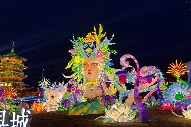 盛世花开锦绣太原古县城花灯展精彩亮点与主题区域(图1) 盛世花开·锦绣太原