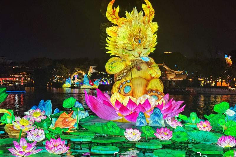 秦淮灯会点亮非遗文化，中外交流共绘璀璨新篇章(图9)