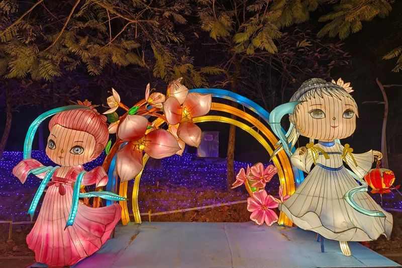 灯饰展呈祥龙跃,文化华彩绽放新春盛景(图1) 玉林园博园·非遗奇幻夜