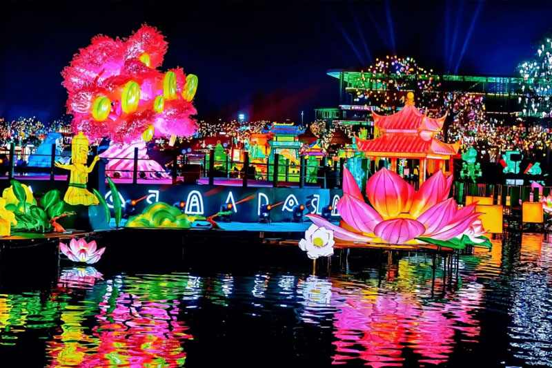 德阳灯会2025开幕：璀璨古蜀文化融合科技创新光影体验(图3)