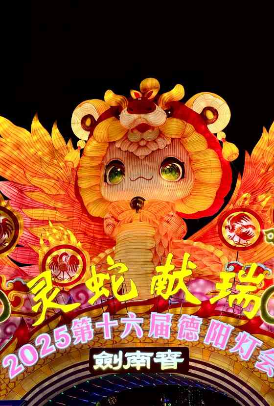 德阳灯会2025开幕：璀璨古蜀文化融合科技创新光影体验(图8)