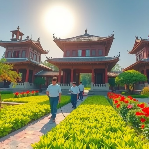 自贡彩灯公园科学应对高温 多举措保障植物生长(图8) 自贡彩灯公园科学应对高温 多举措保障植物生长(图8)