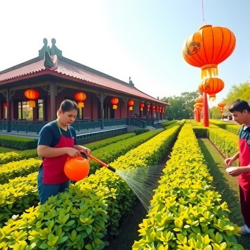 自贡彩灯公园夏季绿化养护应对高温措施(图8) 自贡彩灯公园夏季绿化养护应对高温措施(图8)