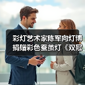 彩灯艺术家陈军向灯博捐赠彩色蚕茧灯《双冠龙》(图3) 彩灯艺术家陈军向灯博捐赠彩色蚕茧灯《双冠龙》(图3)