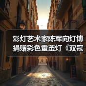 彩灯艺术家陈军向灯博捐赠彩色蚕茧灯《双冠龙》(图2) 彩灯艺术家陈军向灯博捐赠彩色蚕茧灯《双冠龙》(图2)